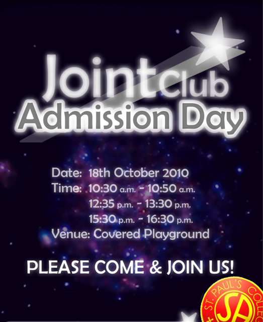 Joint Club Admission Day (organized by S.A.)